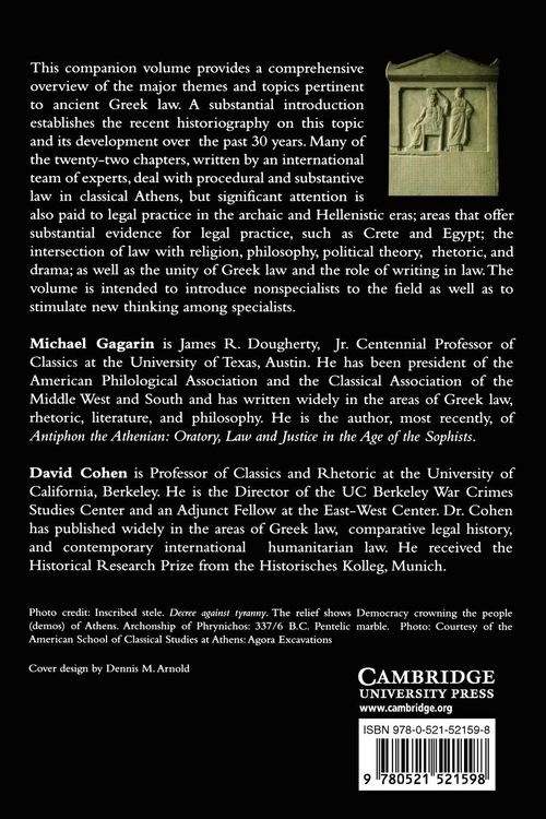 Produktbild: The Cambridge Companion to Ancient Greek Law