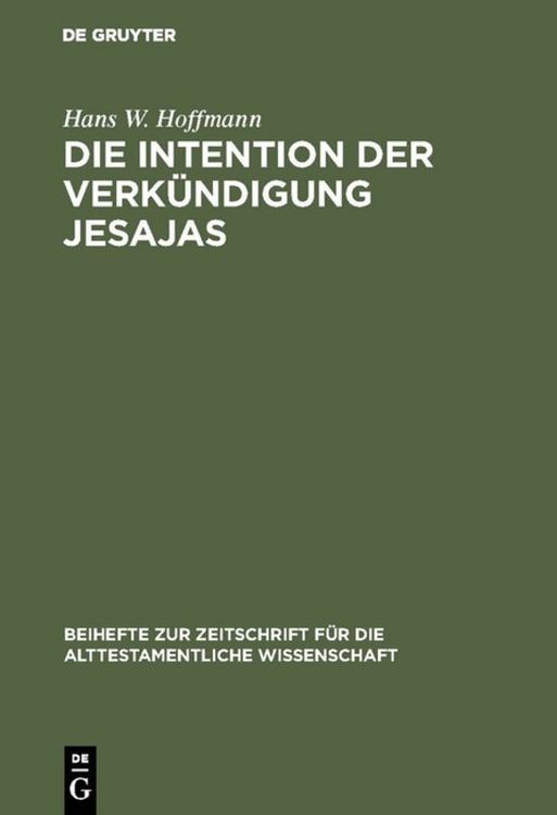 Produktbild: Die Intention der Verk&uuml;ndigung Jesajas