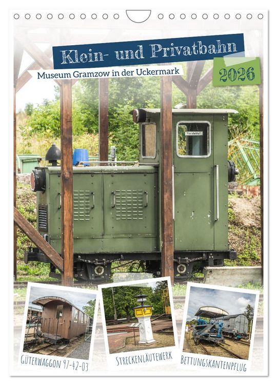 Produktbild: Klein- und Privatbahn Museum Gramzow (Wandkalender 2026 DIN A4 hoch), CALVENDO Monatskalender