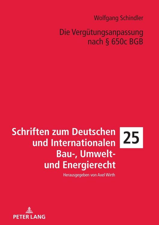 Produktbild: Die Verg&uuml;tungsanpassung nach &sect; 650c BGB