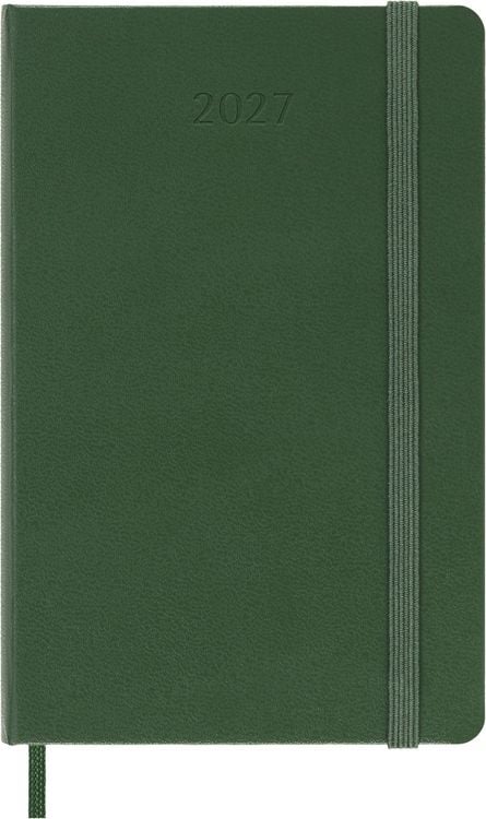 Produktbild: Moleskine 12 Monate Wochen Notizkalender 2027, Pocket/A6, 1 Wo = 1 Seite, rechts linierte Seite, Fester Einband, Myrtengr&uuml;n