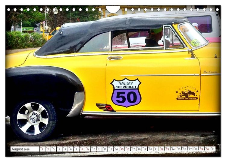 Produktbild: Chevy '50 - Mit 75 unterwegs in Kuba (Wandkalender 2026 DIN A4 quer), CALVENDO Monatskalender
