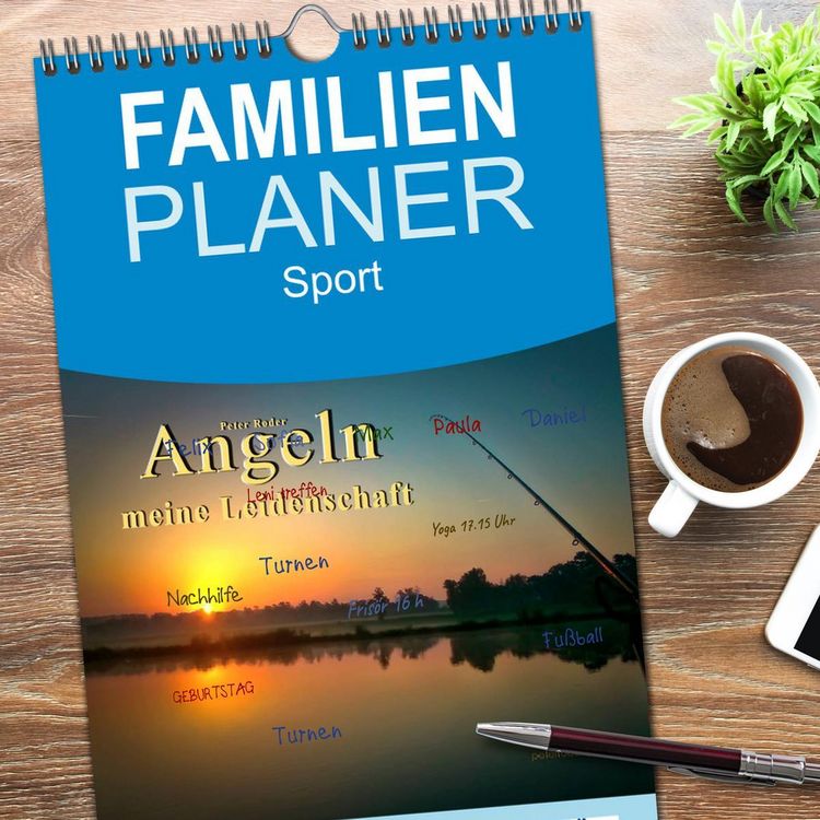 Produktbild: Familienplaner 2026 - Angeln - meine Leidenschaft mit 5 Spalten (Wandkalender, 21 x 45 cm) CALVENDO
