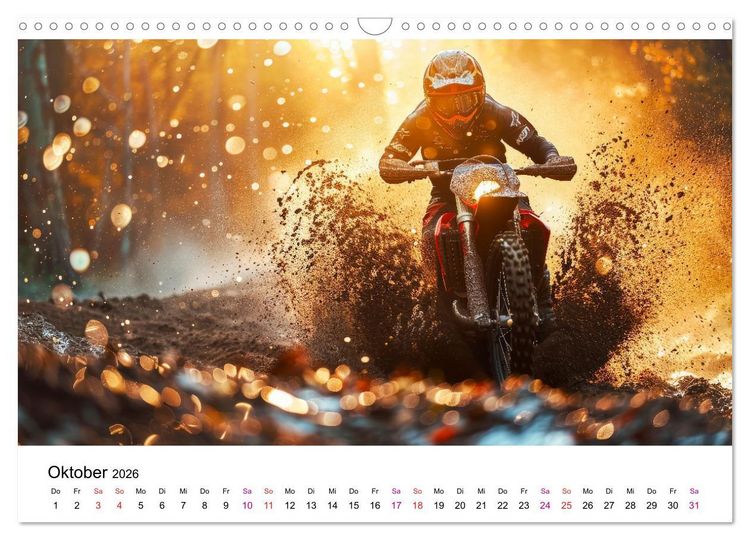 Produktbild: Motocross Erlebnisse (Wandkalender 2026 DIN A3 quer), CALVENDO Monatskalender