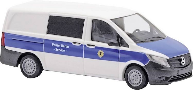 Produktbild: Busch 51158 H0 Einsatzfahrzeug Modell Mercedes Benz Vito, Polizei Berlin Service