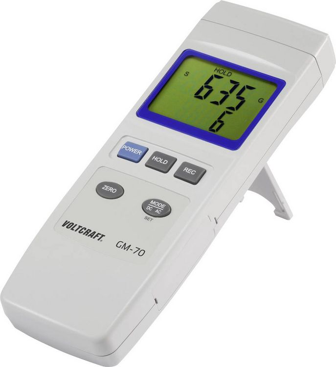 Produktbild: VOLTCRAFT GM-70 Magnetfeld Analyseger&auml;t bis 3 Tesla, AC / DC, max 60 Hz, Aufl&ouml;sung 0.1 mT, &plusmn;5%