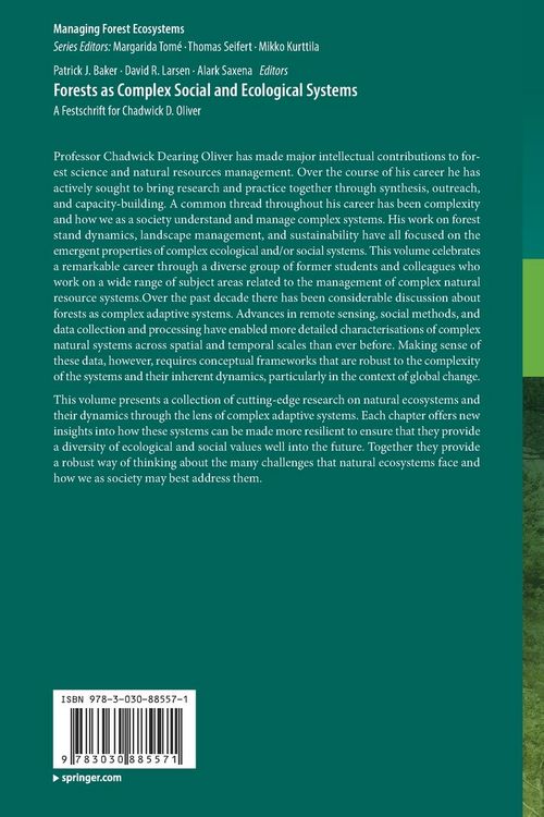Produktbild: Forests as Complex Social and Ecological Systems