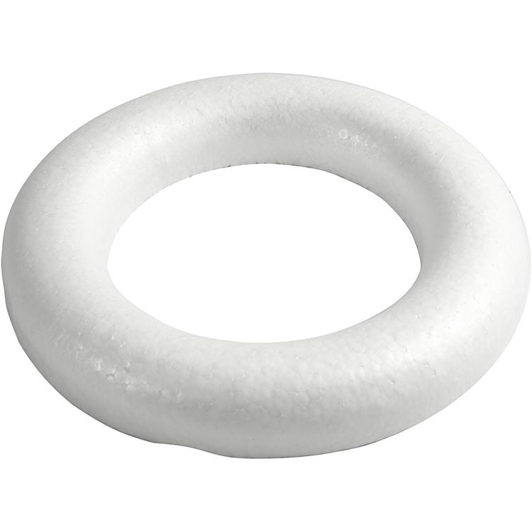 Produktbild: Creativ Company Styroporring, flach, Gr&ouml;&szlig;e 30 cm, Dicke 40 mm, Wei&szlig;, 1 Stk