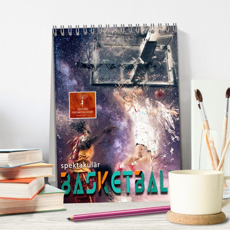 Produktbild: Basketball spektakul&auml;r (Tischkalender 2026 DIN A5 hoch), CALVENDO Monatskalender