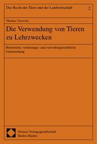 Produktbild: Die Verwendung von Tieren zu Lehrzwecken