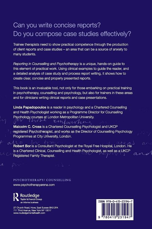 Produktbild: Reporting in Counselling and Psychotherapy
