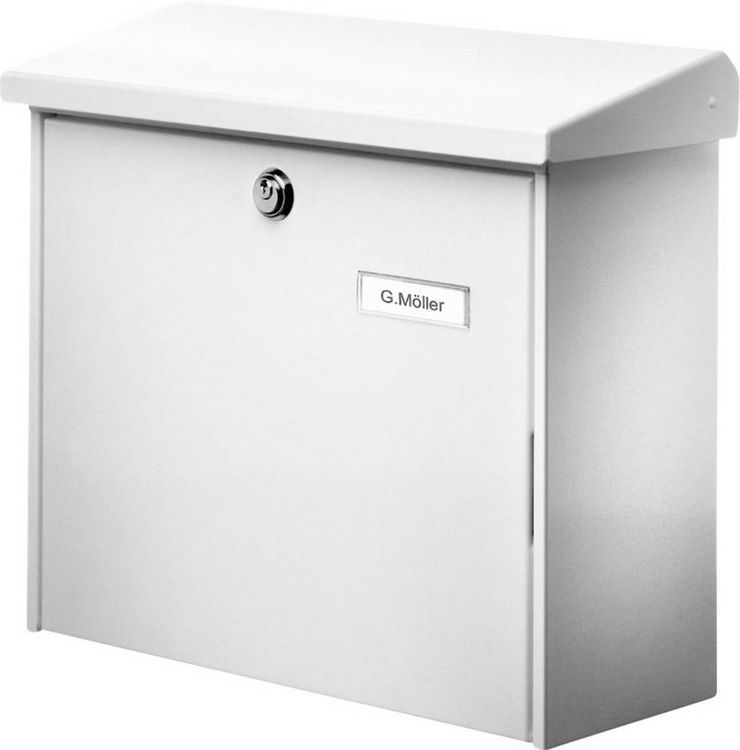 Produktbild: Burg W&auml;chter 4120 COMFORT 913W Briefkasten Stahlblech Wei&szlig; Schl&uuml;sselschloss