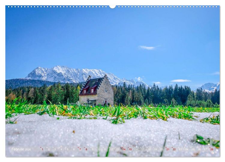 Produktbild: Garmisch Partenkirchen Land - Wasser und Berge sind Leben (hochwertiger Premium Wandkalender 2026 DIN A2 quer), Kunstdruck in Hochglanz
