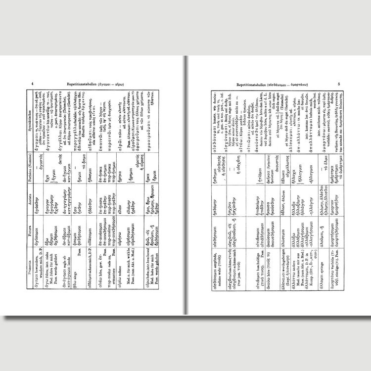 Produktbild: Repetitionstabellen zur kurzgefa&szlig;ten griechischen Schulgrammatik