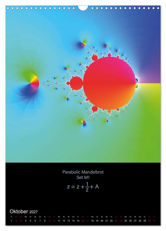 Produktbild: Psychedelische Fraktalbilder inkl. Formel (Wandkalender 2027 DIN A3 hoch), CALVENDO Monatskalender