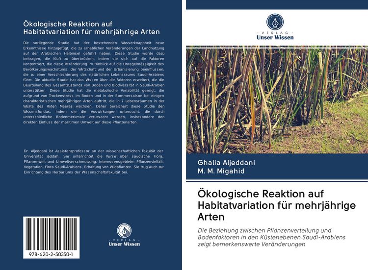 Produktbild: &Ouml;kologische Reaktion auf Habitatvariation f&uuml;r mehrj&auml;hrige Arten