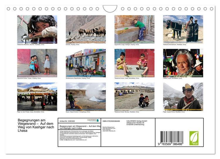 Produktbild: Begegnungen am Wegesrand &ndash; Auf dem Weg von Kashgar nach Lhasa (Wandkalender 2027 DIN A4 quer), CALVENDO Monatskalender