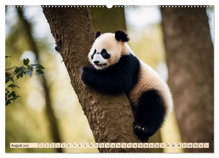 Produktbild: Cozy giant panda (High Quality Premium Wall Calendar 2026 DIN A2 landscape),CALVENDO 12 Month Wall Calendar