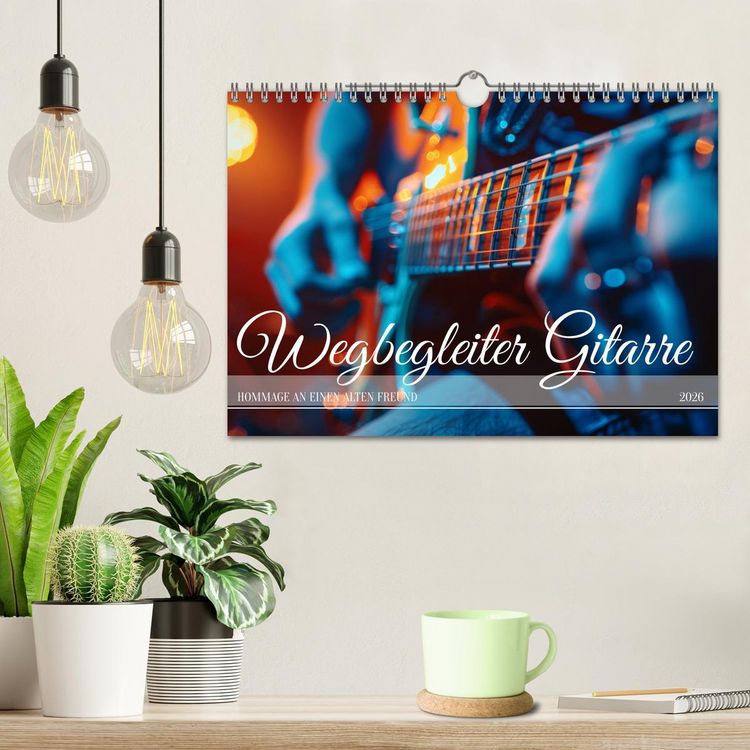 Produktbild: Wegbegleiter Gitarre (Wandkalender 2026 DIN A4 quer), CALVENDO Monatskalender
