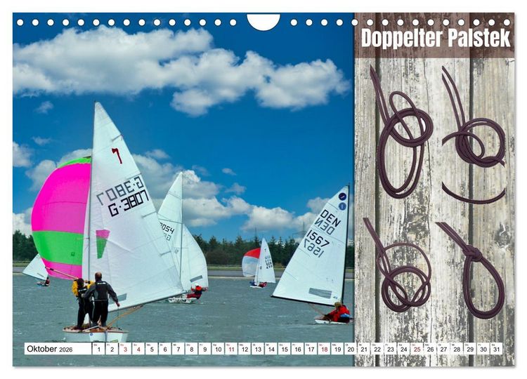 Produktbild: Schnittige Jollen - wichtige Knoten (Wandkalender 2026 DIN A4 quer), CALVENDO Monatskalender