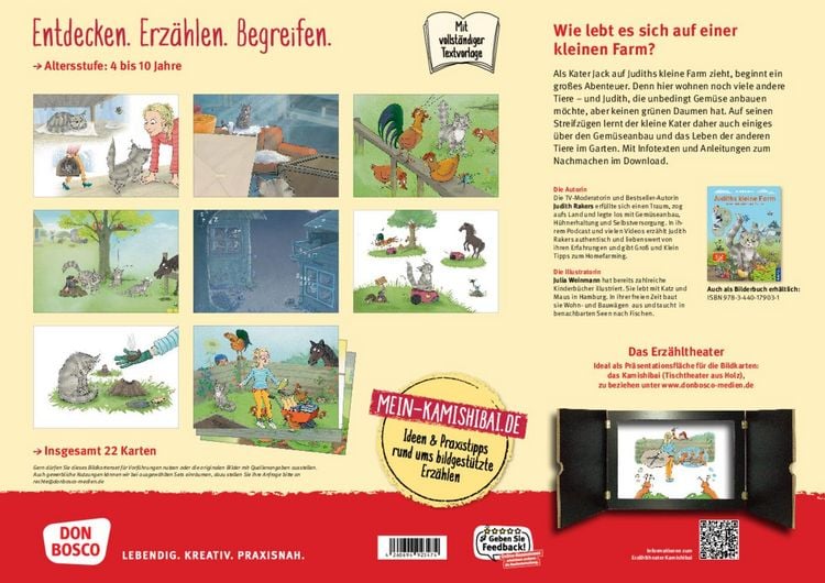 Produktbild: Judiths kleine Farm. Kater Jack sucht einen Freund. Kamishibai Bildkartenset