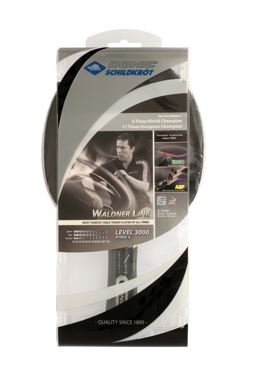 Produktbild: WALDNER 3000 Carbon Attack Tischtennis Schl&auml;ger, ABP-Griff