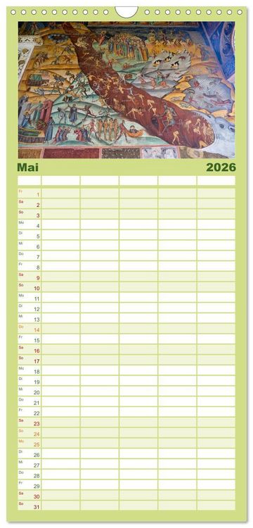 Produktbild: Familienplaner 2026 - Streifz&uuml;ge durch die Walachei mit 5 Spalten (Wandkalender, 21 x 45 cm) CALVENDO