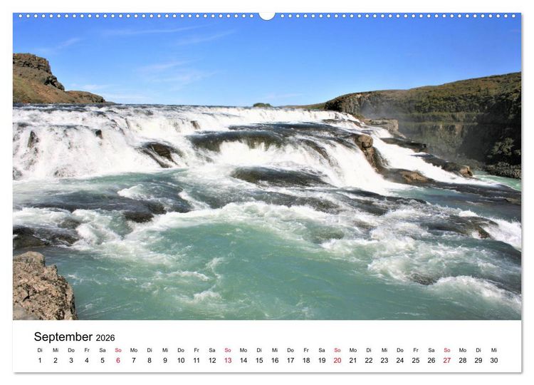 Produktbild: Der goldene Zirkel, Island (hochwertiger Premium Wandkalender 2026 DIN A2 quer), Kunstdruck in Hochglanz