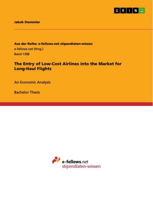 Bild vom Artikel The Entry of Low-Cost Airlines into the Market for Long-Haul Flights vom Autor Jakob Stemmler