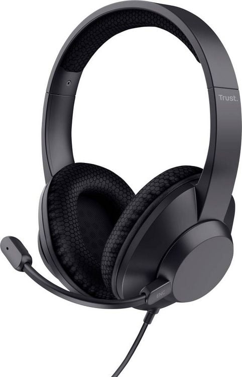 Produktbild: Trust Trust Ayda Max - Headset - On-Ear - kabelgebunden Kopfh&ouml;rer-Audiochip kabelgebunden Schwarz Noise Cancelling