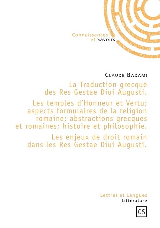 Produktbild: La traduction grecque des res
