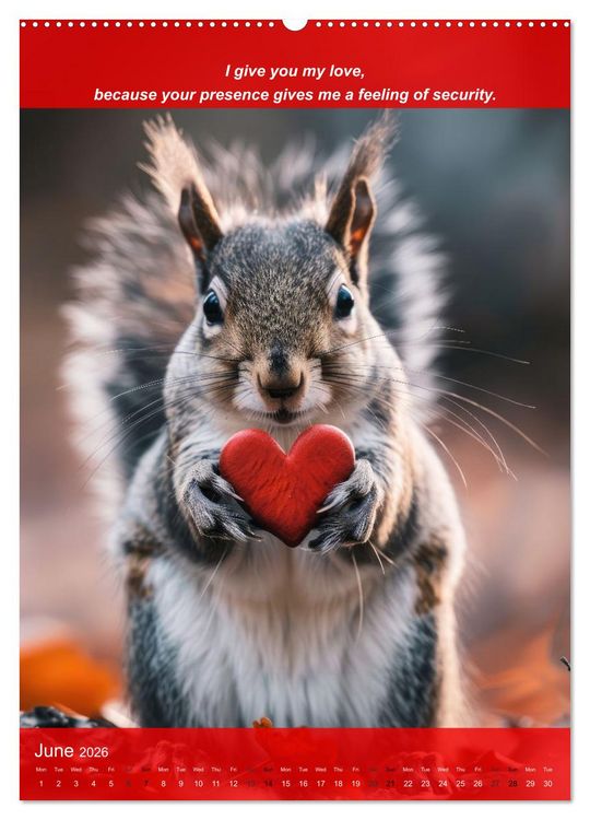 Produktbild: I'll give you my love (Wall Calendar 2026 DIN A2 portrait), CALVENDO 12 Month Wall Calendar
