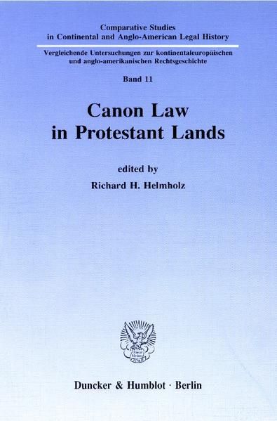 Produktbild: Canon Law in Protestant Lands.