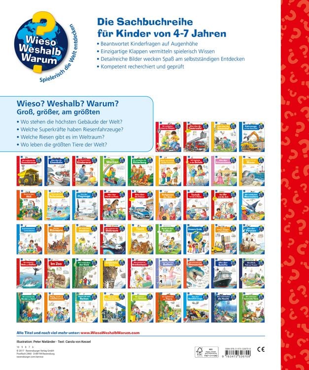 Produktbild: Wieso? Weshalb? Warum? Sonderband - Groß, größer, am größten (Riesenbuch)