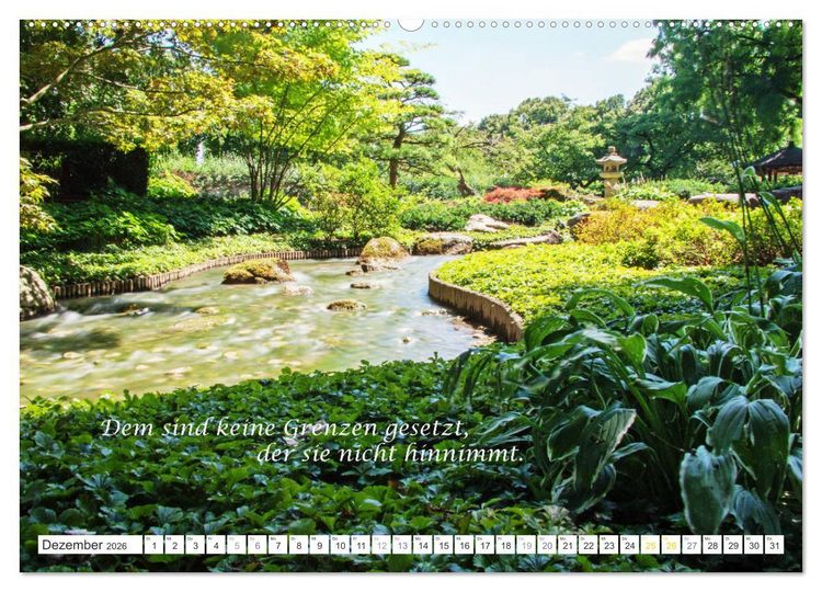 Produktbild: Stille. Japanische Gartenkunst und Weisheiten (hochwertiger Premium Wandkalender 2026 DIN A2 quer), Kunstdruck in Hochglanz