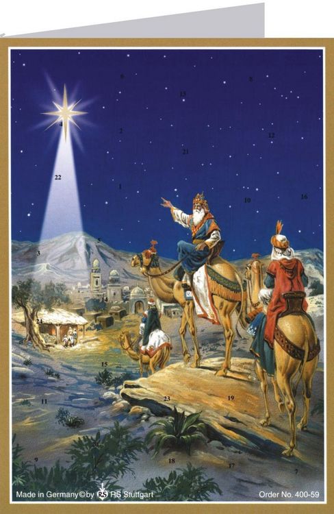Produktbild: Postkarten-Adventskalender "Drei K&ouml;nige"