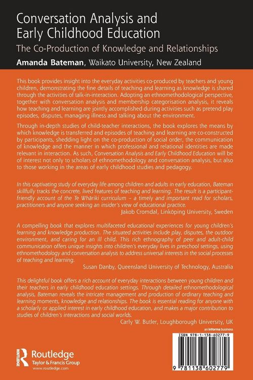 Produktbild: Conversation Analysis and Early Childhood Education