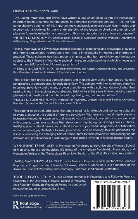 Produktbild: Cultural Competence in Forensic Mental Health