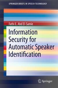 Produktbild: Information Security for Automatic Speaker Identification