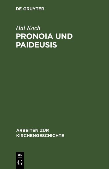 Produktbild: Pronoia und Paideusis