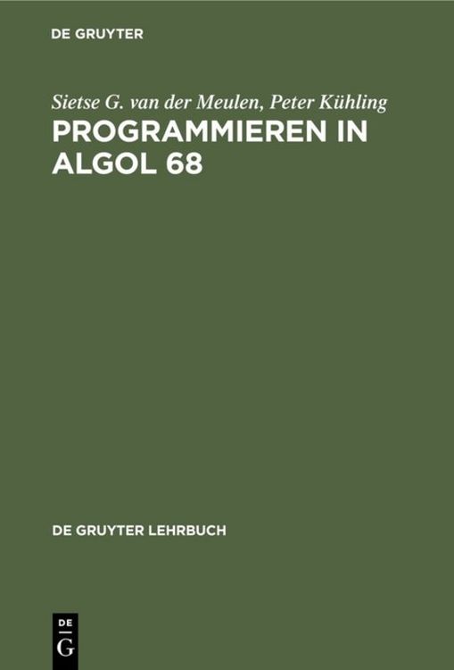 Produktbild: Programmieren in ALGOL 68