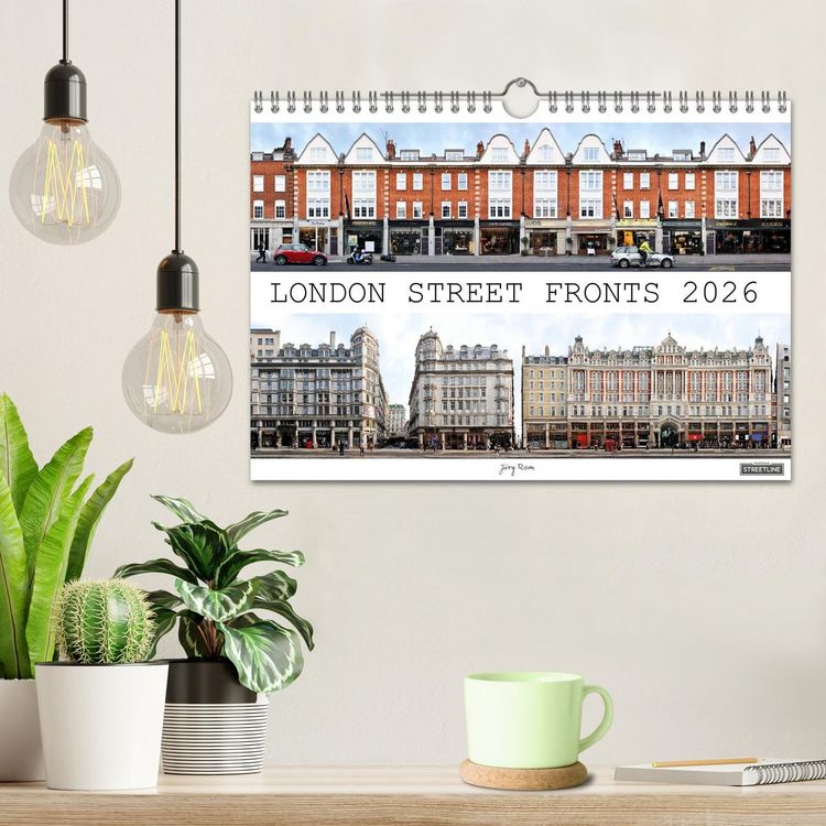 Produktbild: London Street Fronts 2026 / UK-Version (Wall Calendar 2026 DIN A4 landscape), CALVENDO 12 Month Wall Calendar