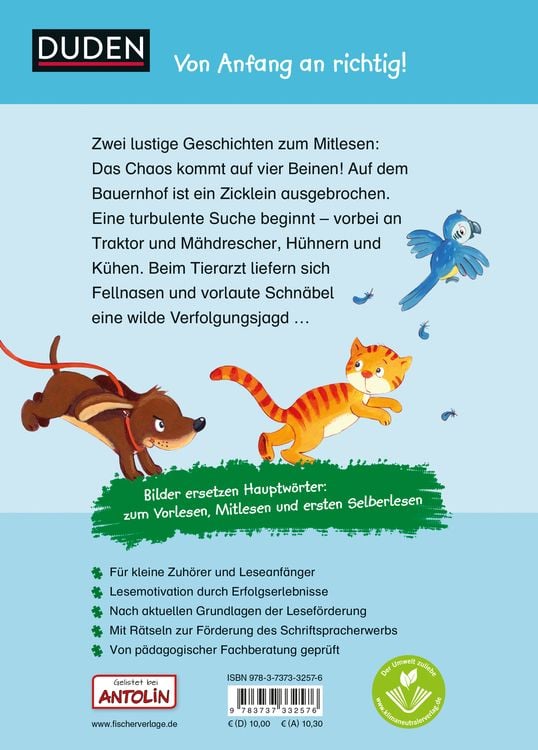 Produktbild: Duden Leseprofi – Mit Bildern lesen lernen: Verrückte Tiergeschichten