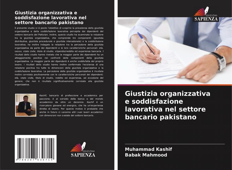 Produktbild: Giustizia organizzativa e soddisfazione lavorativa nel settore bancario pakistano