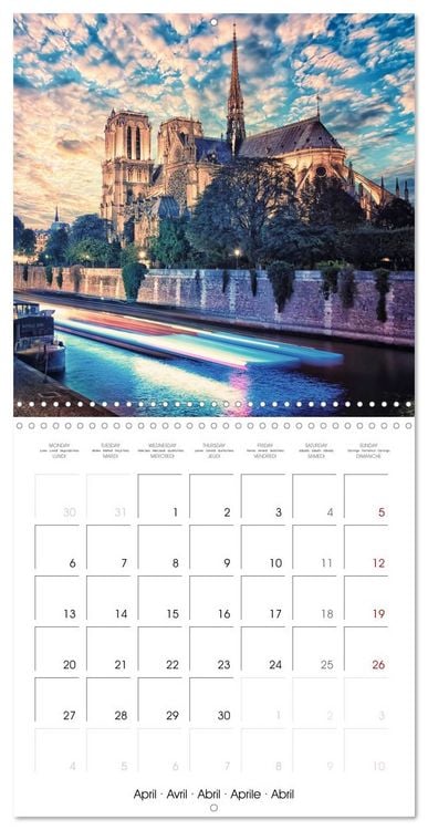 Produktbild: Le Paris romantique (Calendrier mural carr&eacute; 2026 30x30 cm) Calendrier double avec une page pour vos prises de notes
