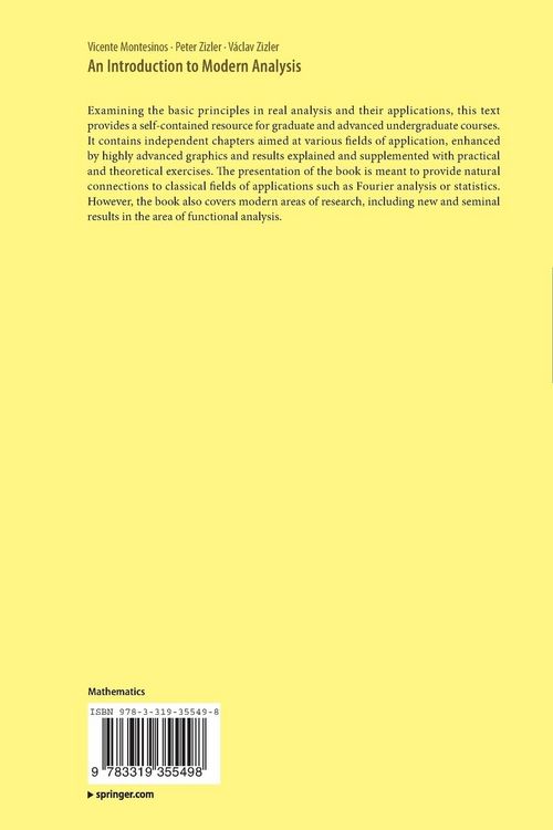 Produktbild: An Introduction to Modern Analysis