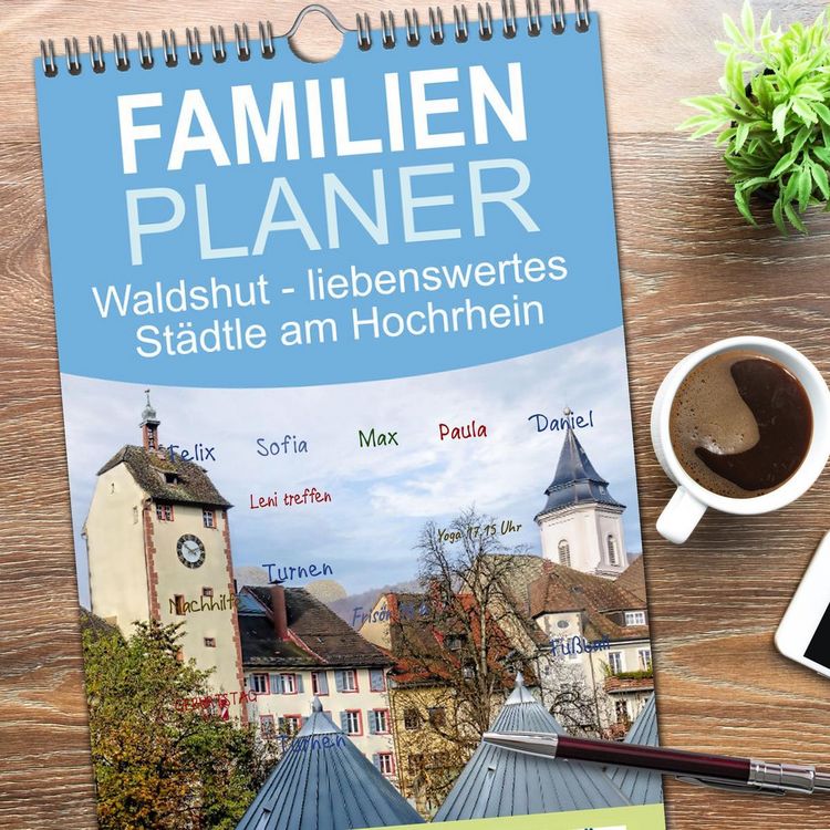 Produktbild: Familienplaner 2026 - Waldshut - liebenswertes St&auml;dtle am Hochrhein mit 5 Spalten (Wandkalender, 21 x 45 cm) CALVENDO