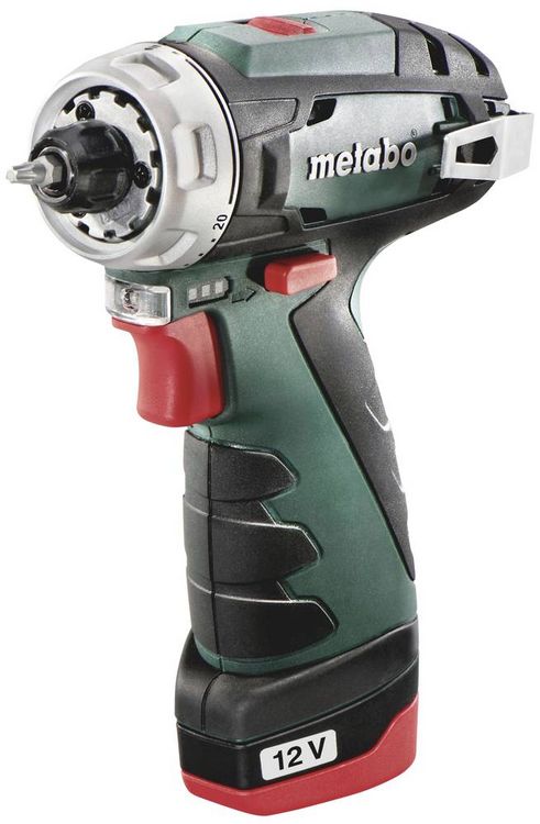 Produktbild: Metabo PowerMaxx BS Basic Set 600080710 Akku-Bohrschrauber 12 V 2 Ah Li-Ion inkl. 2. Akku, inkl. Ladeger&auml;t, b&uuml;rstenlos, inkl. Koffer, mit Zubeh&ouml;r