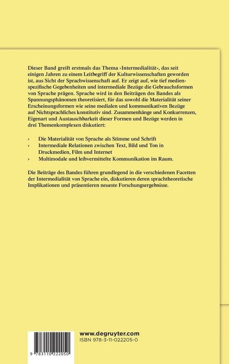 Produktbild: Sprache intermedial