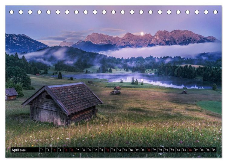 Produktbild: Alpen und Seen (Tischkalender 2026 DIN A5 quer), CALVENDO Monatskalender
